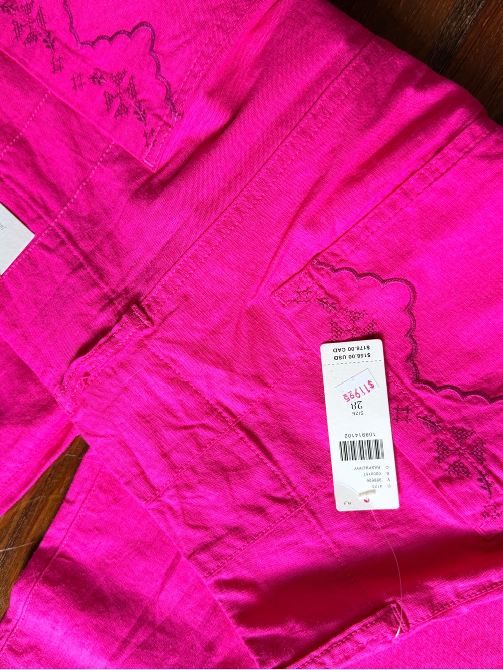 NWT Anthropologie Maeve Colette High Rise Wide Leg Linen Embroidered Pants - Picture 12 of 15
